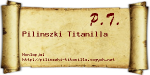 Pilinszki Titanilla névjegykártya